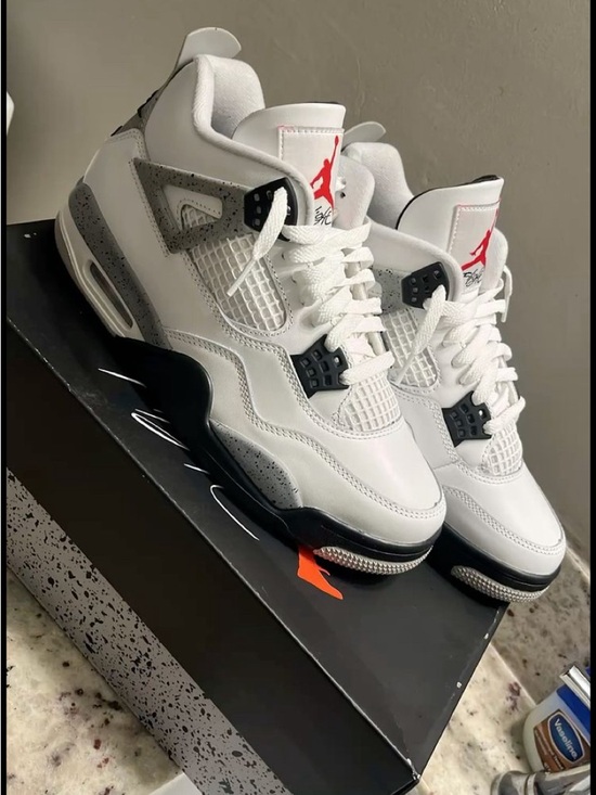 Jordan Other - Jordan Air Jordan 4 White Gray Black Red Sneakers
